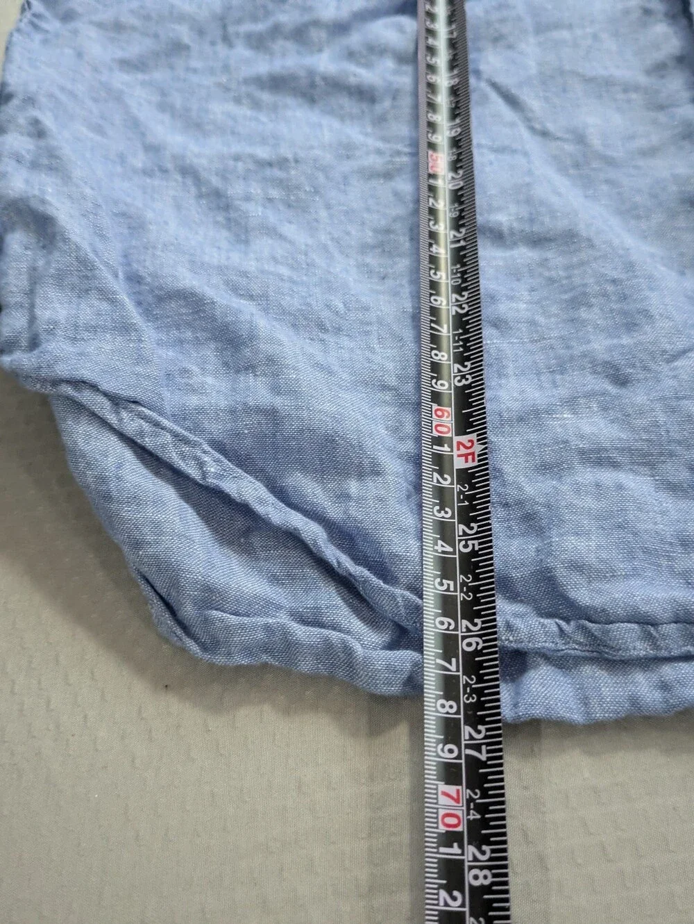 J.Crew Baird McNutt Irish Linen Slim Untucked Shirt Mens L Blue